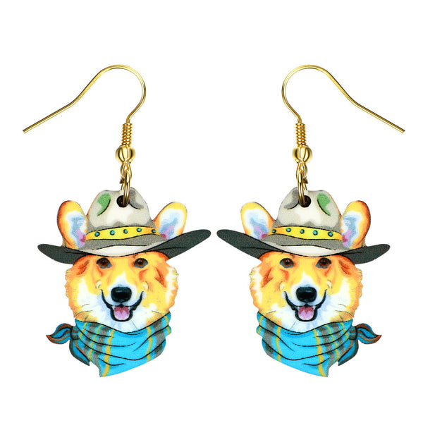 Corgi Long Earrings for Women