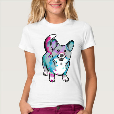 Watercolor Corgi T-Shirt For Women