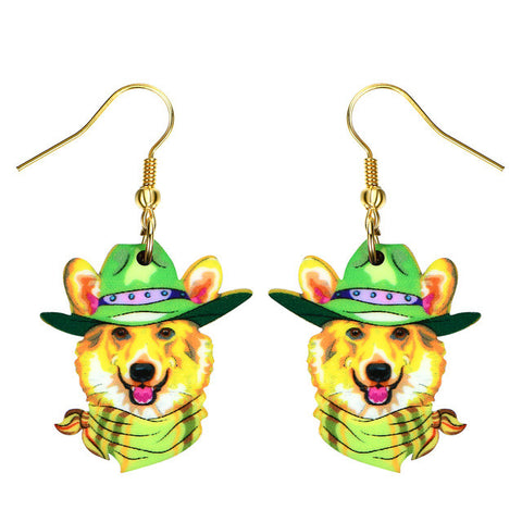 Corgi Long Earrings for Women