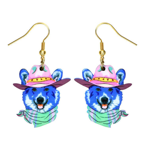 Corgi Long Earrings for Women