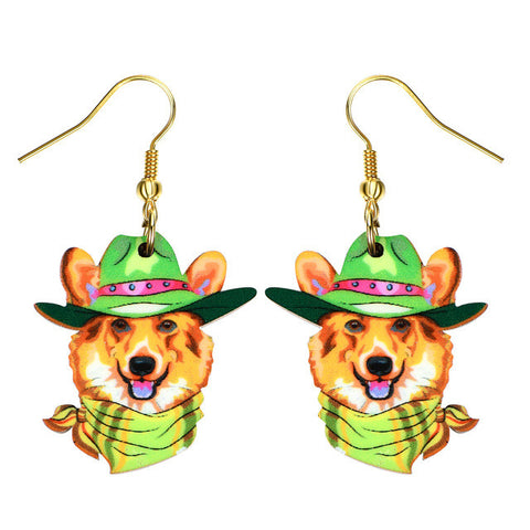 Corgi Long Earrings for Women