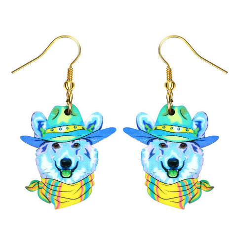 Corgi Long Earrings for Women