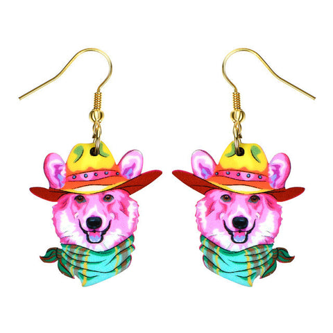 Corgi Long Earrings for Women